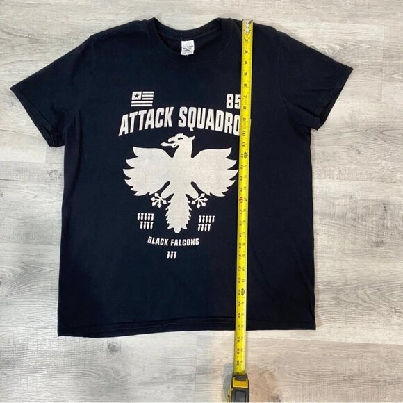 Gilden Attack Squadron Basic Black T Shirt Size L - Picture 4 of 13
